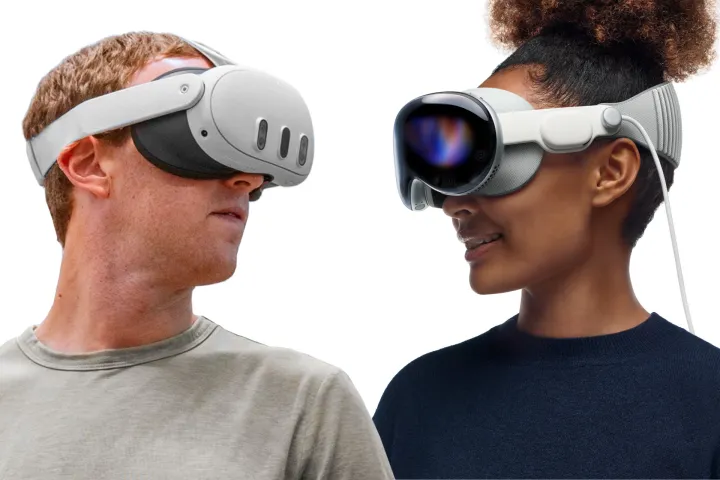 Gogle do wirtualnej rzeczywistości - porównanie modeli Meta Oculus Quest 3 oraz Apple Vision Pro